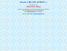 Tablet Screenshot of mylifeonearth.com